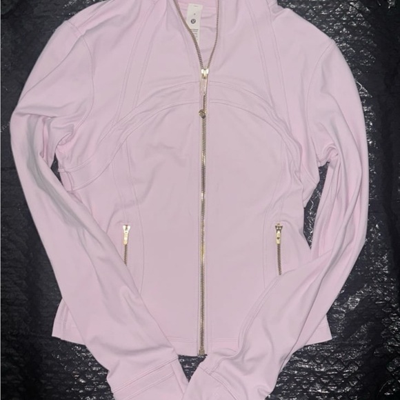 NWOT | Lululemon Pink Organza & Gold Cropped Define Jacket
